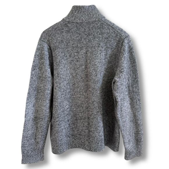 Vince Cashmere Wool Quarter Zip Pullover Sweater | Gray Black Marled Size Large - Picture 4 of 10